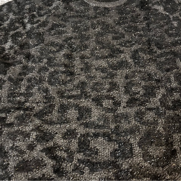 Lululemon Wool-Blend Jacquard Sweater Knit Leopard Graphite Grey Black Large - Picture 8 of 14